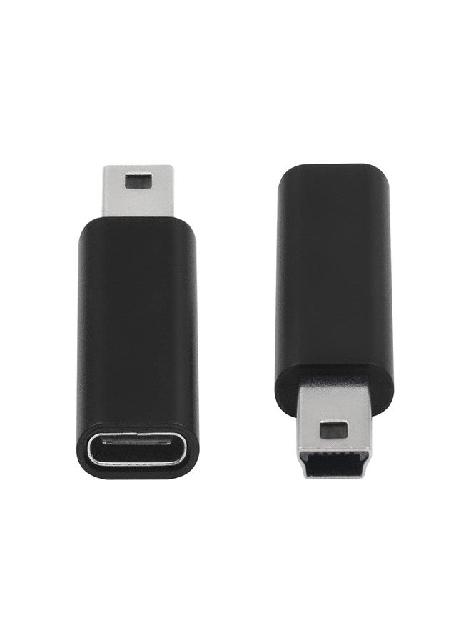 دوتك محول Duttek من USB-C إلى Mini USB (عبوة من قطعتين)، بسرعة 480 ميجابت في الثانية، من النوع USB-C أنثى إلى Mini USB ذكر، يدعم الشحن ومزامنة البيانات للكاميرات الرقمية ومشغلات MP3 وغيرها، باللون الأسود. - Image 3